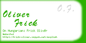 oliver frick business card