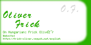 oliver frick business card